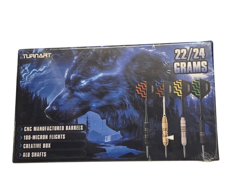 Turnart Professional Steel Tip Darts Metal Tip Dart Set Aluminum Shafts NEW